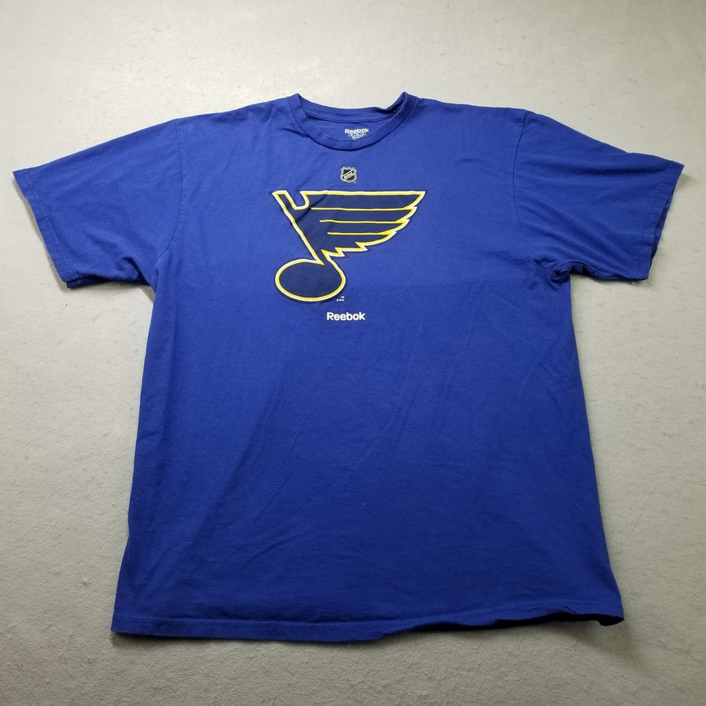 St. Louis Blues T-Shirt Mens Size XL Blue Short Sleeve Reebok NHL Hockey